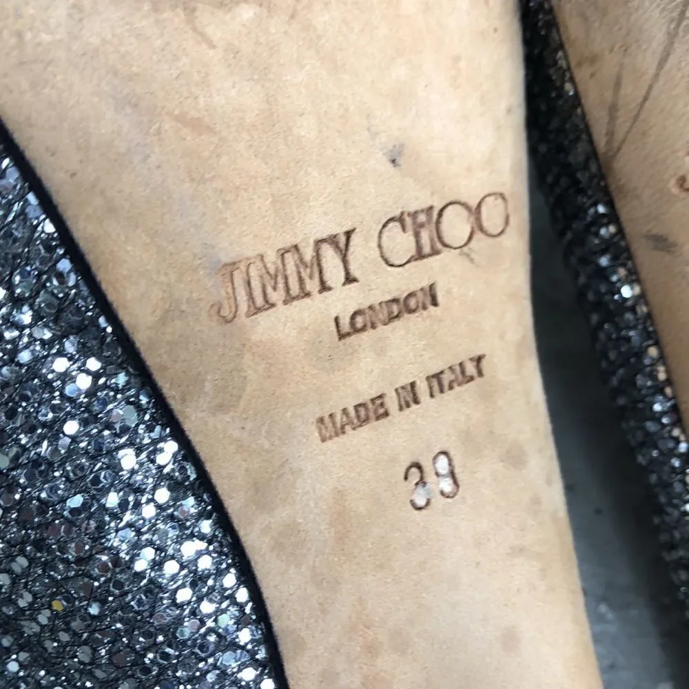 Jimmy Choo glitter n rhinestones